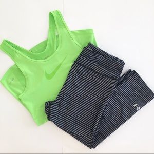 SM/MED Nike and under armor workout set